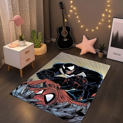 Spider Man Rug, Venom, Boys Superhero Rug, Comic Book Mat, Spiderman Bedroom Dec - Image 1 of 4
