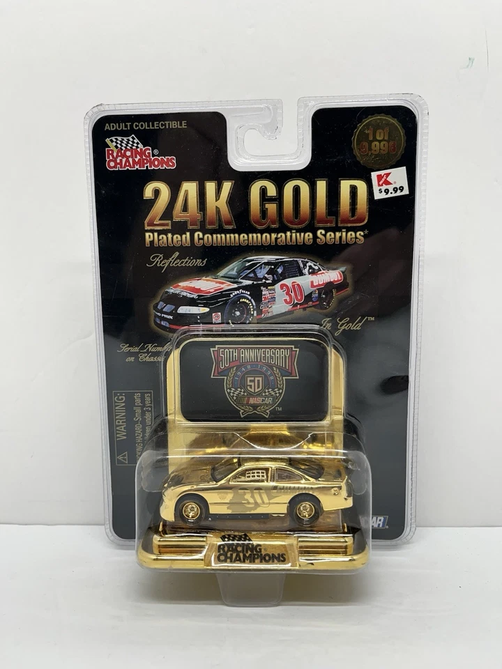 9 Racing Champions NASCAR 24kt Reflections in Gold 50th Anniversary Diecast Cars