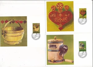 D434155 Liechtenstein Set of Maximum Cards Old Alpine Farming Equipment - Picture 1 of 1