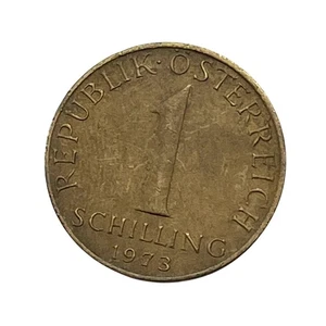 Moneda austriaca de 1 chelín 1973 con diseño Edelweiss A623 - Imagen 1 de 3