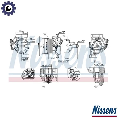 COMPRESSOR AIR CONDITIONING 891074 FOR RENAULT SMART H4B453/451/401 0.9L 3cyl - Image 1 of 4