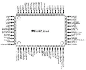 M30624FGAFPU5 - 16-BIT SINGLE-CHIP M16C series - Package: 100P6S-A - Picture 1 of 1