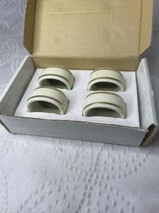 Gorham Set X4 Napkin Ring, Porcelain, Ivory W/ Gold Gilded Gorham Stamped - Picture 1 of 5