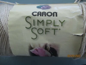 Caron Simply Soft BONE Medium Tan 6 oz 100% Acrylic 315 yds Worsted Wt #4 - Picture 1 of 5