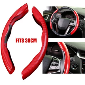 Cubierta elevadora de volante de coche roja de fibra de carbono accesorios antideslizantes para BMW - Imagen 1 de 13