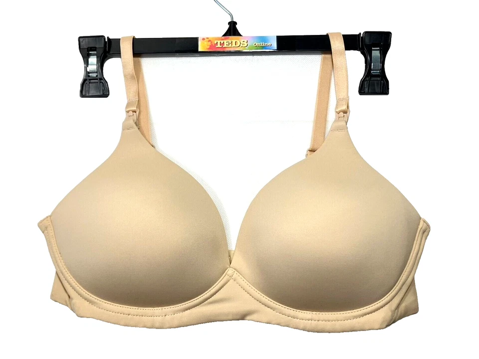 Sujetador de maternidad y enfermería inalámbrico 36C para mujer 91929 beige $35 nuevo sin etiquetas Foto 1 de 4
