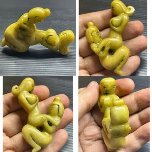 Ancient near Eastern soapstone statuette depicting an erotik scene two figures  - Picture 1 of 2