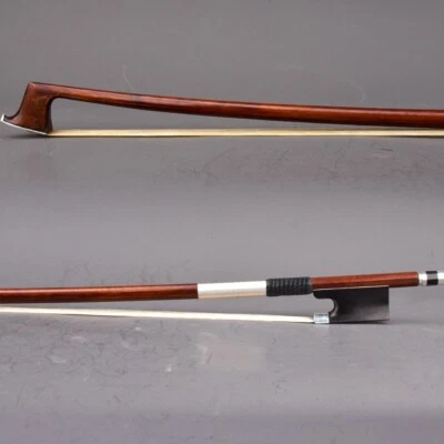Pro Master Antique Pernambuco Violin Bow 7/8 Ebony No eye Frog Silver Parts Fast - Image 1 of 4