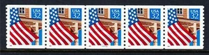 US, #2913 Flag over Porch PNC5 , 32c, red 1995, MNH - Picture 1 of 1