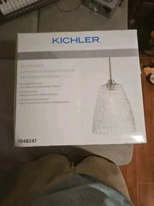 Kichler 1048247 Transitional Clear Glass Cone Mini Pendant Light, Brushed Nickel - Picture 1 of 3