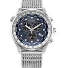 Citizen Blue Dial Mesh Band Chronograph Sports Eco-Drive Men's Watch AT0368-82L