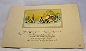 Vintage 1900’s “Always The Best Happy New Year” Post Card Series 4 01 - Picture 1 of 2