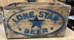 Vintage Lone Star Beer Wooden Crate - Picture 1 of 8