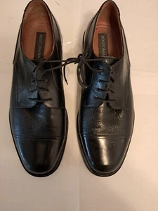 BOSTONIAN ELEGANTE SCHUHE - LEDER - MADE IN ITALY - SCHWARZ - GRÖSSE 11 - Bild 1 von 1