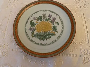 Haviland Limoges France Grand plat/ Porcelaine Céladon Modèle " Chrysantheme " - Imagen 1 de 14
