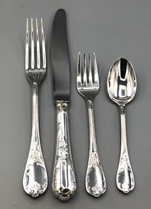 Marly by Christofle France Silverplate 4 piece dinner size Place Setting - Picture 1 of 12