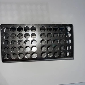 Edelstahl Reagenzglas Z-Rack Halter Aufbewahrung Labor Ständer Wissenschaft - 50 Löcher - Bild 1 von 5