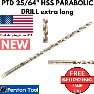 NEW PTD 25/64" HSS PARABOLIC DRILL 135 Precision Twist Drill extra long .3906 - Picture 1 of 11