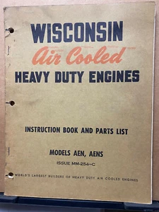 Vintage Wisconsion Motor Bedienungsanleitung Teileliste Besitzer Modelle AEN AENS - Bild 1 von 6