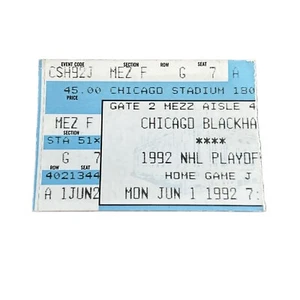 1992 Stanley Cup Finale GM 4 Clincher Ticket Stub Pittsburgh Chicago Lemieux Jagr - Bild 1 von 6
