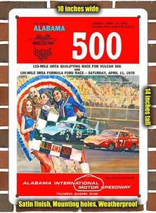 Letrero de metal - Alabama 500 Talladega 1970 - 10x14 pulgadas - Imagen 1 de 1