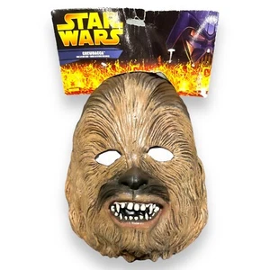 Rubies 2005 Vinyl Chewie Starwars Chewbacca Pullover Full Face Mask Deadstock - Picture 1 of 3