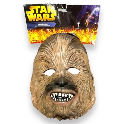 Rubies 2005 Vinyl Chewie Starwars Chewbacca Pullover Full Face Mask Deadstock - Image 1 of 3