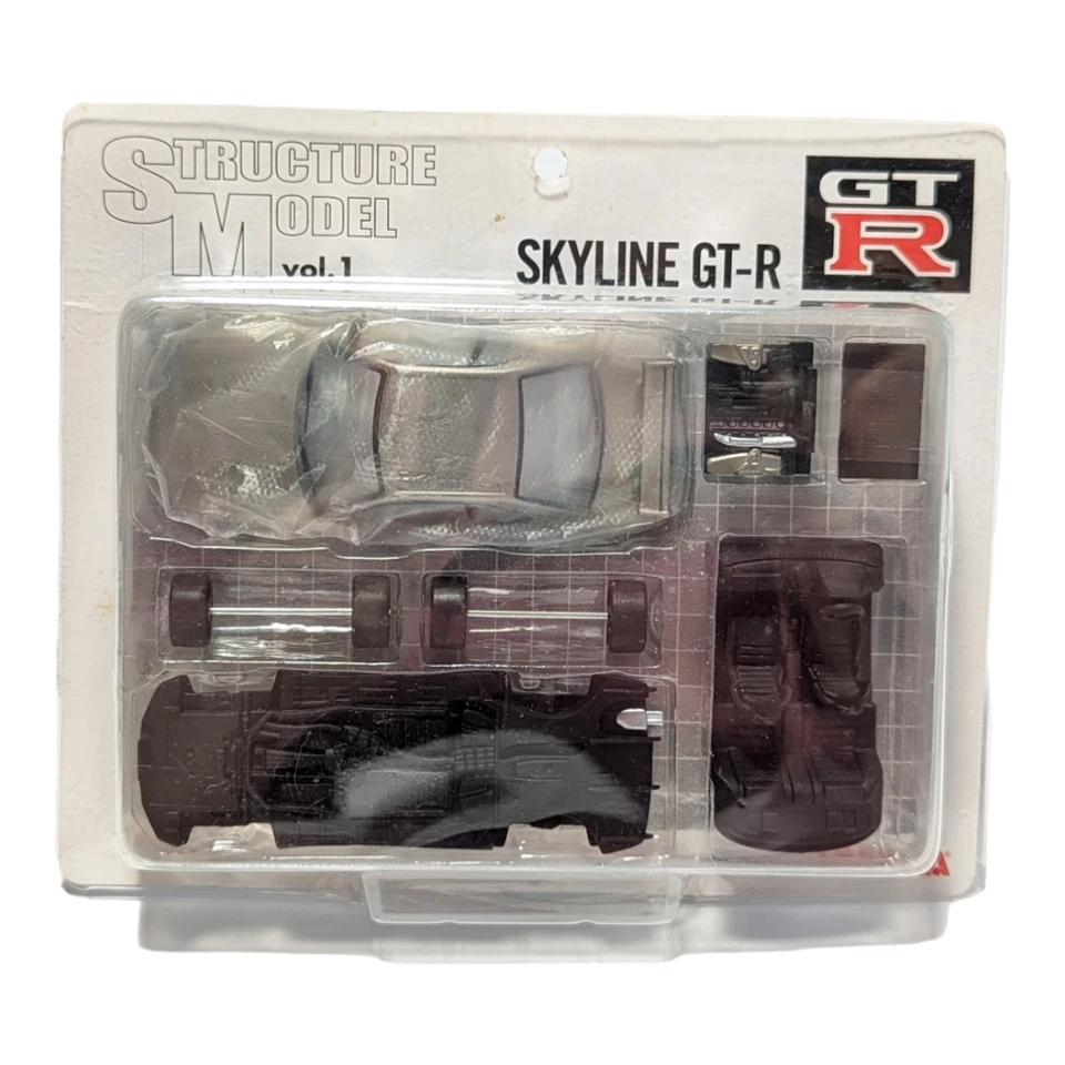 Nissan Skyline GT-R 1/64 Structure Model Vol.1 Silver Plastic Model - image 1 of 1