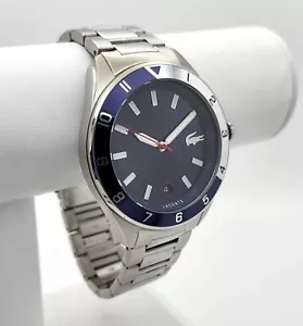 Lacoste 2011127 Men's Tiebreaker Blue Dial Stainless Steel Watch 43mm - Display - Picture 1 of 10