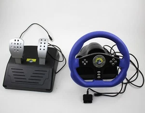 Cobra TT Racing Steering Wheel Game Controller Pedal For PlayStation 2 - Picture 1 of 12