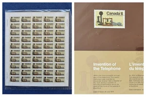 Sealed Packet 1974 Invention of the Telephone Canada 50 Stamps Full Pane Sheet - Picture 1 of 7