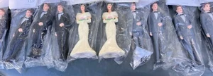 VINTAGE 1991 Wilton Wedding Cake Toppers  Groomsmen  Couple Marriage -Each - Picture 1 of 1