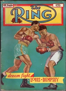 1949 Vintage The Ring Boxing Magazine Dream Fight Joe Louis Jack Dempsey - Picture 1 of 7