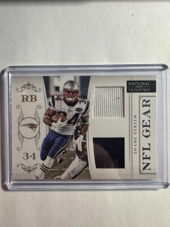 K285,101 - 2011 Playoff National Treasures NFL Gear Combos #30 Shane Vereen #/99 - Image 1 of 1
