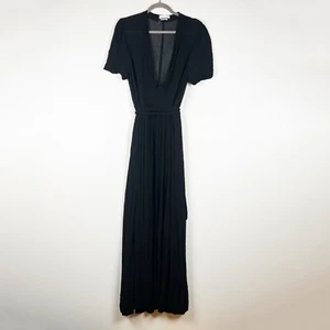 Isabel Marant Viscose Crepe Chiffon Semi Sheer V Neck Short Sleeve Belted Dress - Picture 1 of 3