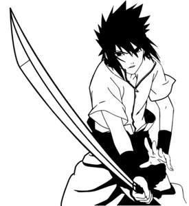 Sasuke Uchiha Naruto Anime decal sticker for car/truck laptop window custom - Bild 1 von 1