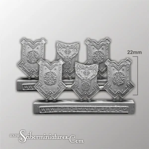 Scibor Miniatures Dwarven Veterans Shields set1 (6) New - Picture 1 of 1