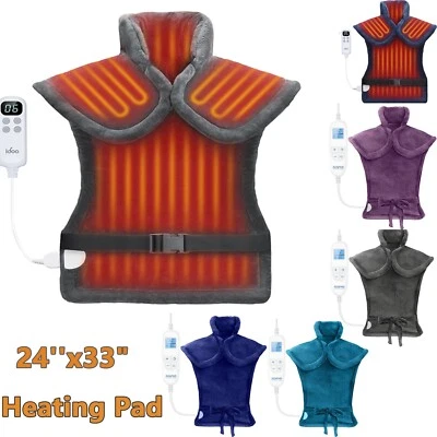 Electric Heating Pads For Muscle Cramps Back Neck Heating Pad Pain Relief 24x33" - Image 1 of 4