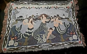Claire Murray Weavers Siren Song Tapestry Mermaid Blanket - Picture 1 of 11