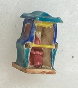 Antique Realistic Chinese Ceramic Carriage Button - Picture 1 of 4