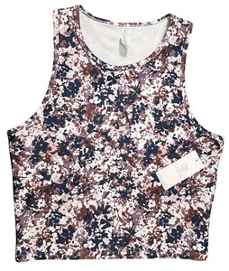 Balance Collection Oxblood Red Wild Flowers Floral Sleeveless Top White Size XL - Picture 1 of 5