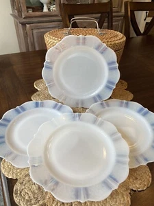 Set of 4 Vintage 1930'S Macbeth Evans Glass American Sweetheart Monax 9" plate - Picture 1 of 8