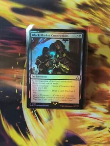 Magic the Gathering Assassins Creed Foil Etched Rare #87 BLACK MARKET CONNECTION - Picture 1 of 4