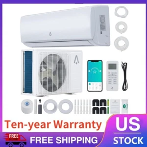 9000 BTU Mini Split Air Conditioner AC Work 19 SEER2 Cools Up to 450 Sq.Ft NEW - Picture 1 of 9