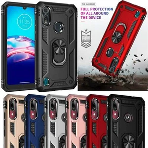 Pour Motorola Moto E7i Alimentation Étui, XT2097 Chocs Bague Armure Pied Coque - Photo 1 sur 16