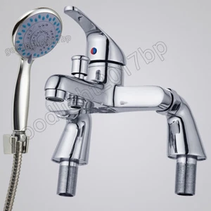 Luxury Bathroom Chrome Sink Bath Filler Tap Shower Mixer Taps with Hand Held Set - Picture 1 of 10