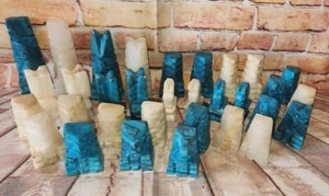 Vintage Onyx Aztec Chess Set - Picture 1 of 11