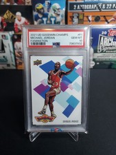Michael Jordan 2021 Upper Deck Goodwin Champs Fanimation SSP PSA 10  pop 9 