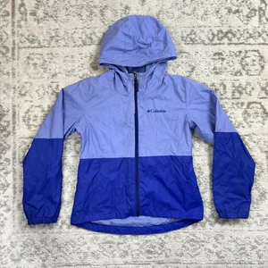 Columbia Girls Blue Purple Two Tone Hoodie Full Zip Jacket Size Small - Picture 1 of 8