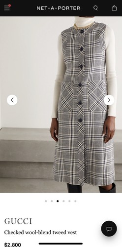 AUTENTICO ABITO GUCCI LANA A QUADRETTI TWEED ESTREMAMENTE RARO